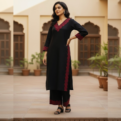 Lawn two Piece Suit Embellished with Patch