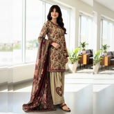 Lawn Three Piece Suit With Lawn Dupatta