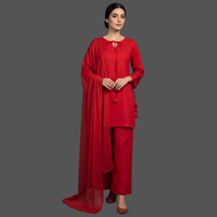 Lawn three piece suit with Chiffon dupatta