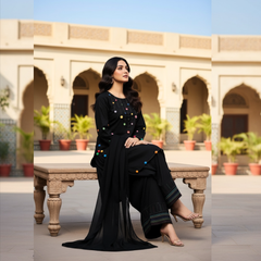 Lawn Three Piece Suit With Chiffon Dupatta