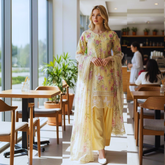 Embroidered Lawn 3Piece Suit With Chiffon Dupatta