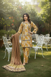 Lawn Three Piece Suit With Lawn dupatta
