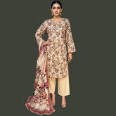 Lawn Three Piece Suit With Lawn dupatta
