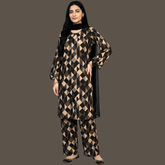 Lawn Three Piece Suit with Chiffon dupatta