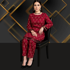Lawn Two Piece Suit With Farshi Shalwar