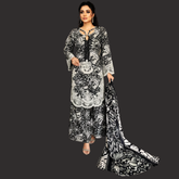 Embroidered Lawn Three Piece Suit With lawn Dupatta