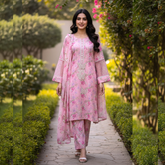 Embroidered Lawn Three Piece Suit With Chiffon Dupatta
