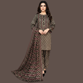 Lawn Three Piece Suit With Lawn Dupatta