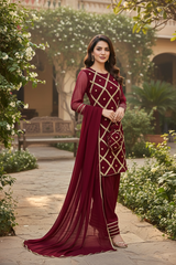 Chiffon Four Piece Suit With Gotta Work