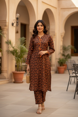 Lawn two piece suit
