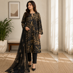 Lawn three piece suit