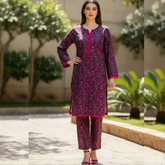 Lawn two piece suit