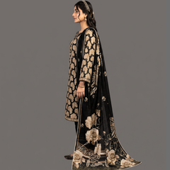 Lawn three piece suit with lawn dupatta