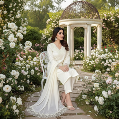 Lawn Three Piece Suit With Chiffon Dupatta