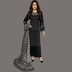 Lawn Three Piece Suit with Lawn Dupatta