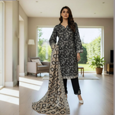 Lawn Three Piece Suit With Lawn Dupatta