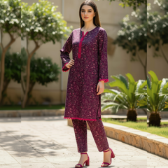 Lawn two piece suit