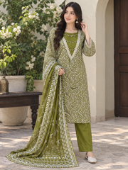 Lawn three piece suit
