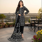 Lawn Three Piece Suit With Lawn Dupatta