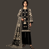 Embroidered Lawn Three Piece Suit With Lawn Dupatta