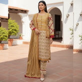 Lawn Three Piece Suit With Lawn Dupatta