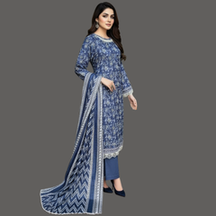 Lawn Three Piece Suit With Lawn Dupatta