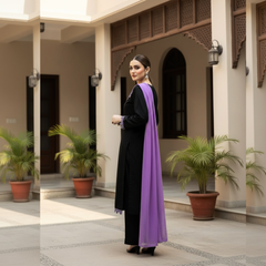 Lawn Three Piece Suit With Chiffon Dupatta