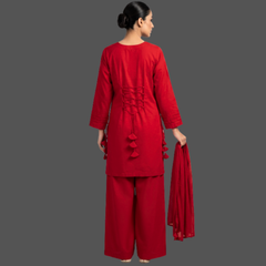 Lawn three piece suit with Chiffon dupatta
