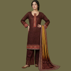 Lawn Three Piece Suit with Lawn Dupatta