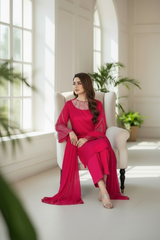 Lawn Three Piece Suit With Chiffon Dupatta