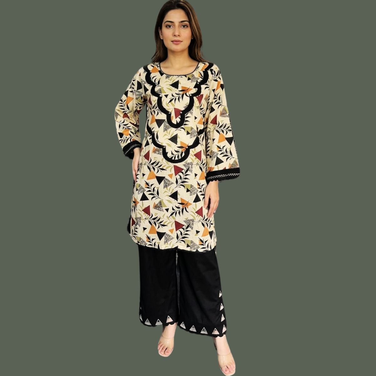 lawn two piece suit