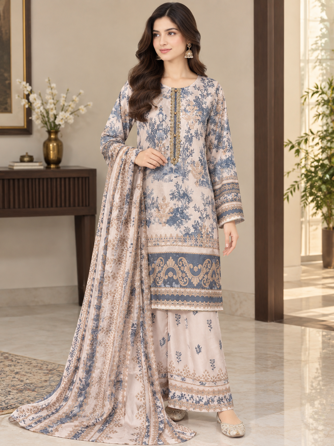 Silk three piece suit