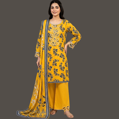 Lawn Three Piece Suit with Lawn dupatta