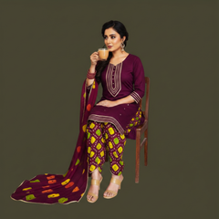 Lawn Three Piece Suit With Tulip Shalwar