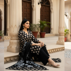Lawn Three Piece Suit With Lawn Dupatta