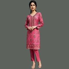 Lawn Three Piece Suit With Lawn Dupatta