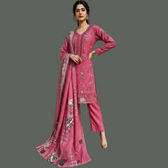 Lawn Three Piece Suit With Lawn Dupatta