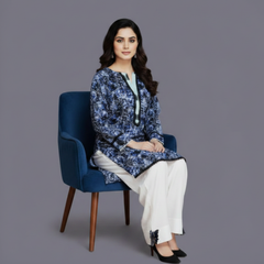 Lawn Two Piece Suit With Farshi Shalwar