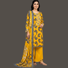 Lawn Three Piece Suit with Lawn dupatta