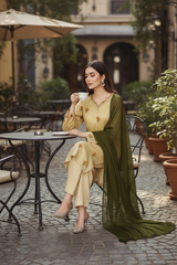 Embroidered Lawn Three Piece Suit With Chiffon Dupatta