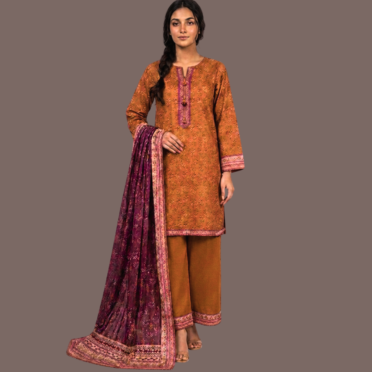 Lawn three piece siut