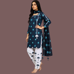 Lawn three piece suit with Farshi shalwar