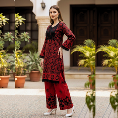 Lawn two piece suit