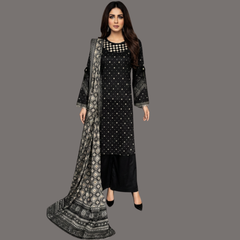 Lawn Three Piece Suit with Lawn Dupatta