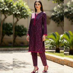 Lawn two piece suit