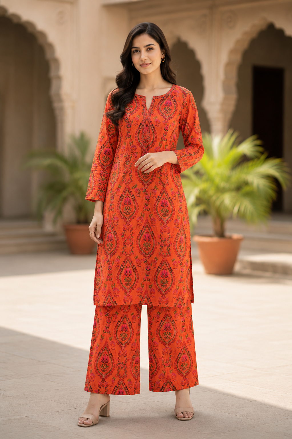 Lawn two piece suit
