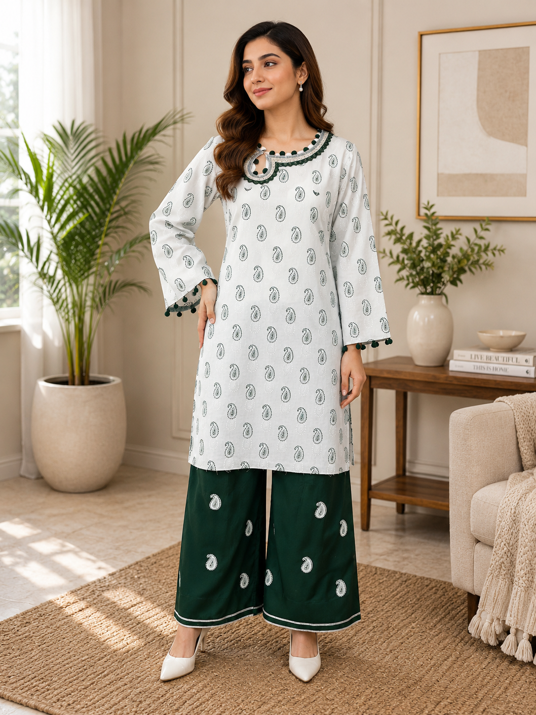 Lawn two piece siut